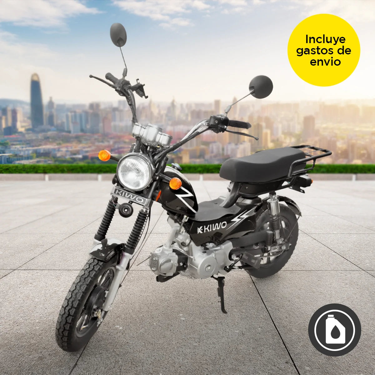 Motocicleta Kiwo UMI70, color Negro 2025