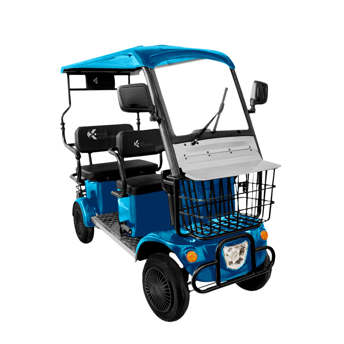 Kiwo, Vehículo Eléctrico con Techo, Modelo BTY001, Color Azul Metálico