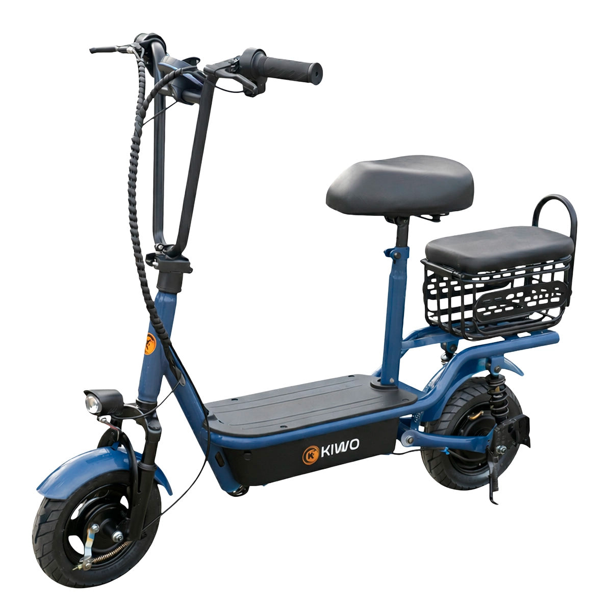Scooter Eléctrico para Adultos con Asiento, Color Azul