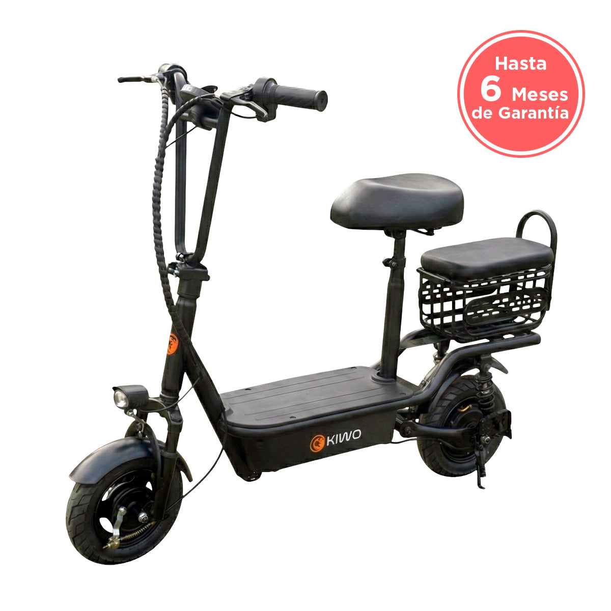 Scooter Eléctrico para Adultos con Asiento, Color Negro