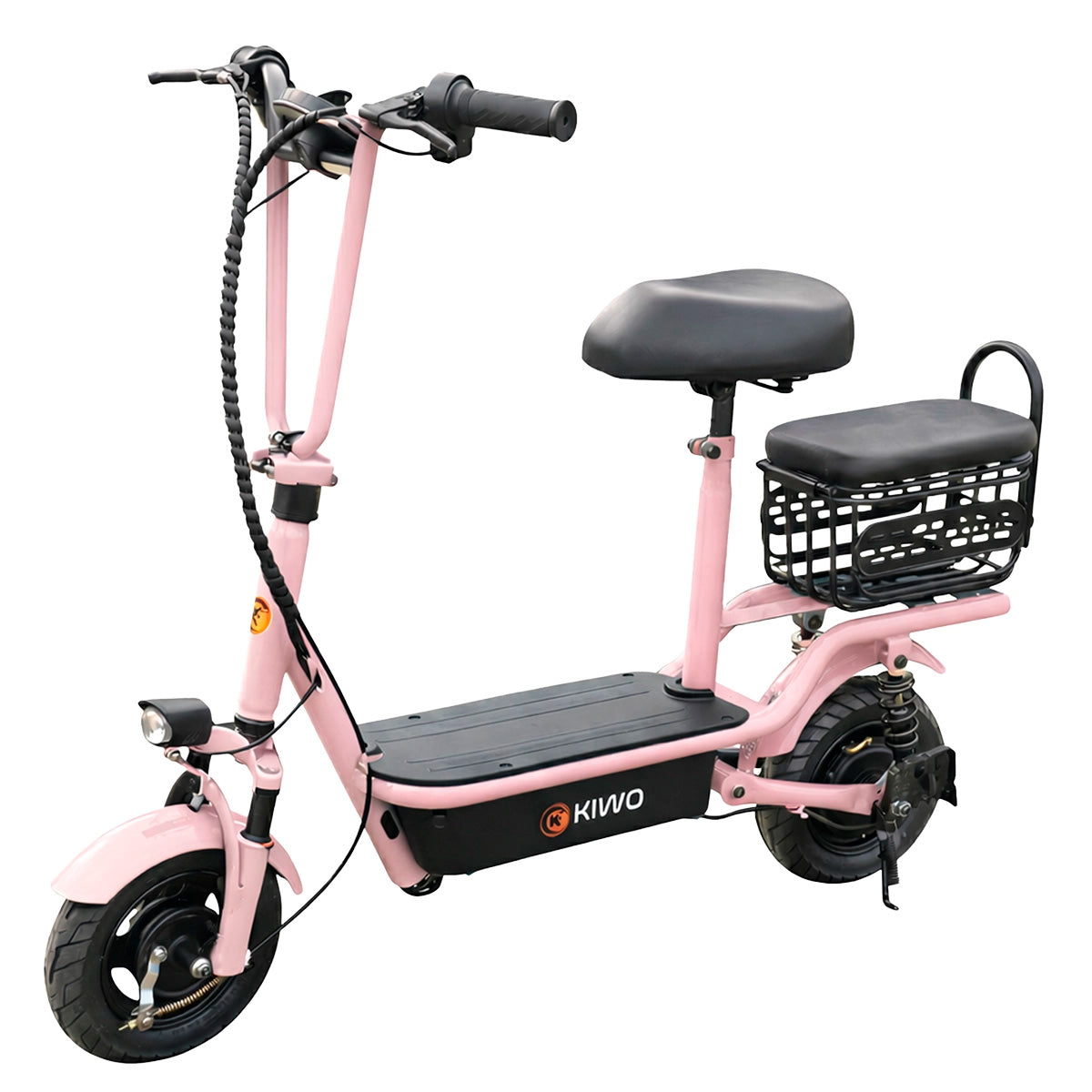 Scooter Eléctrico para Adultos con Asiento, Color Rosa