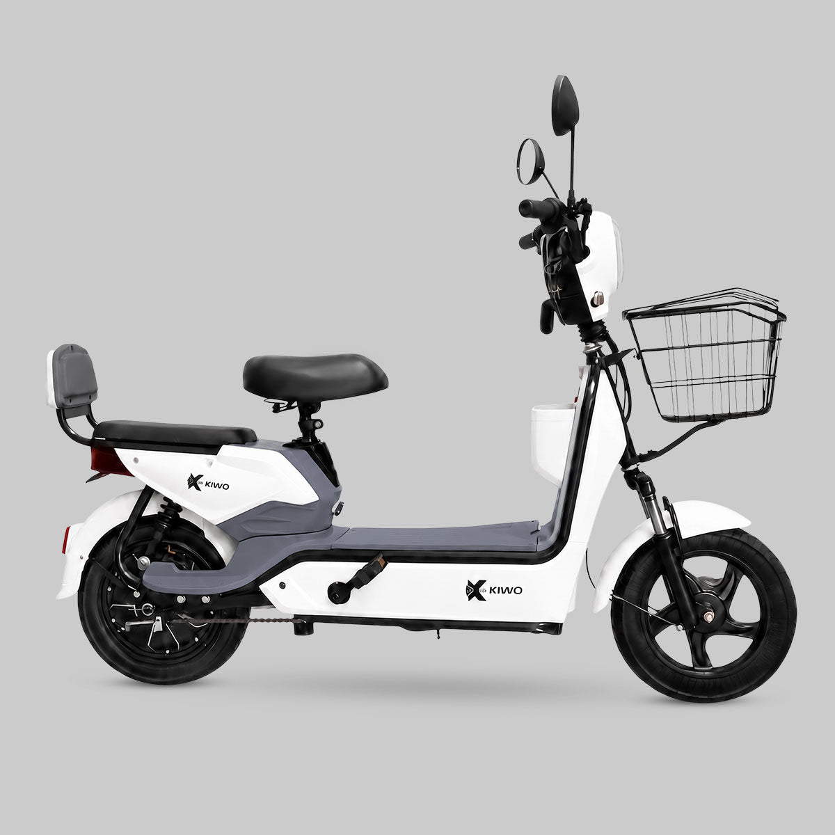 Bicicleta Eléctrica, Hikari, Color Blanco/Gris
