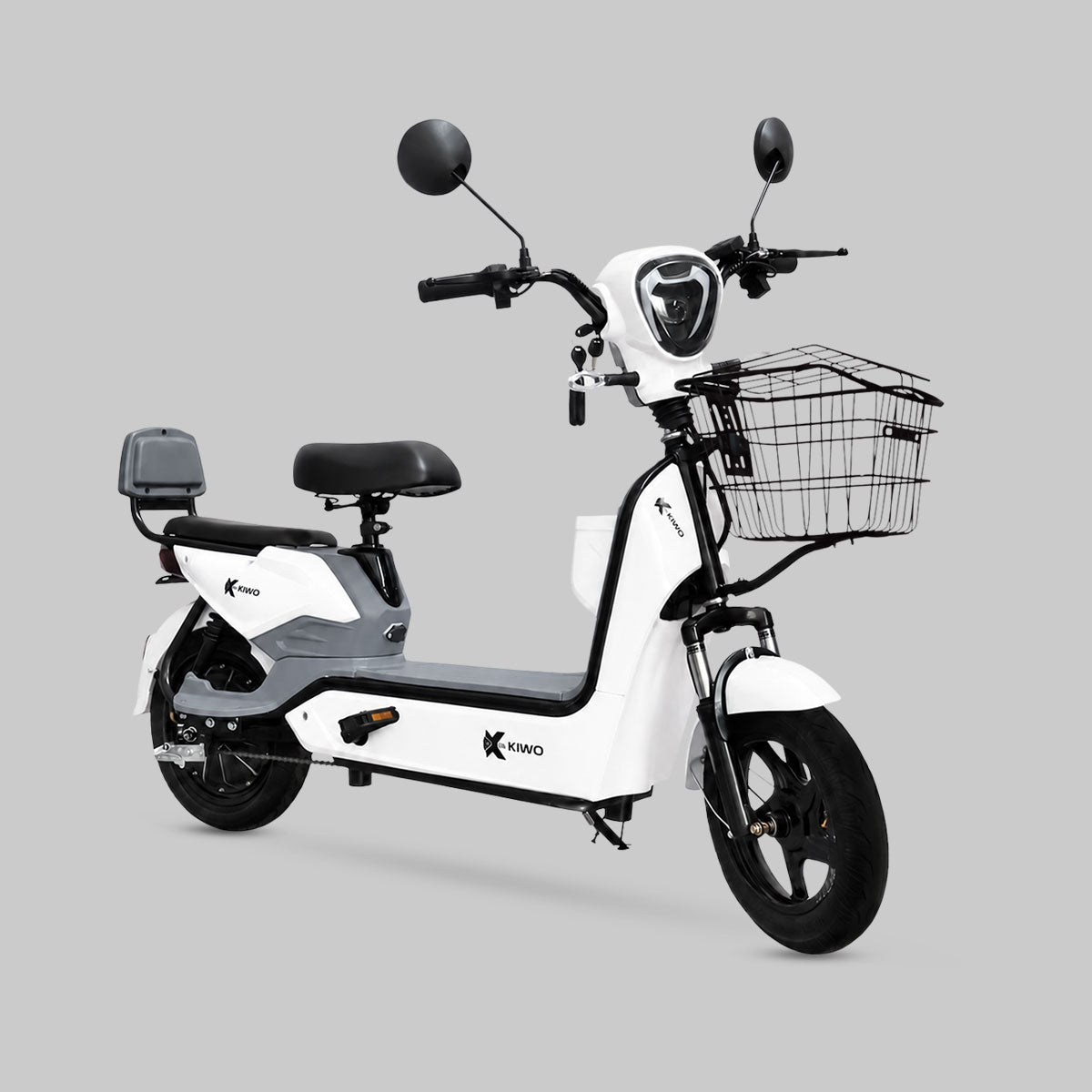 Bicicleta Eléctrica, Hikari, Color Blanco/Gris