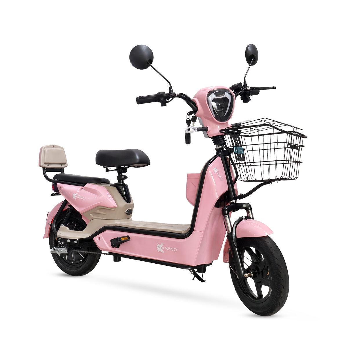 Bicicleta Eléctrica, Hikari, Color Rosa/Beige