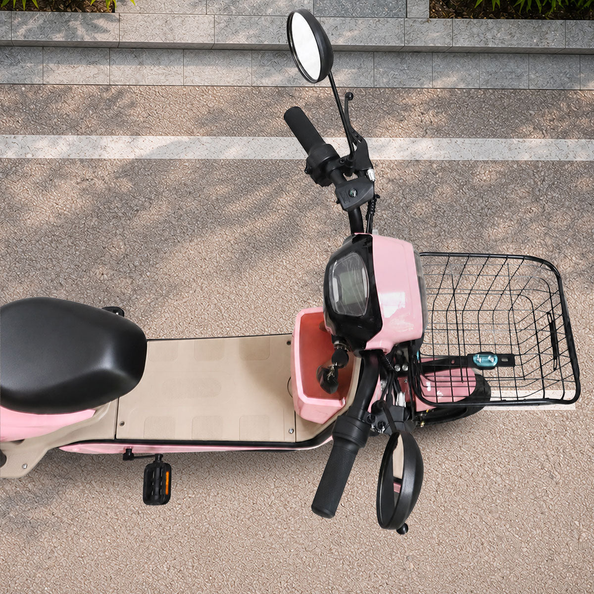 Bicicleta Eléctrica, Hikari, Color Rosa/Beige