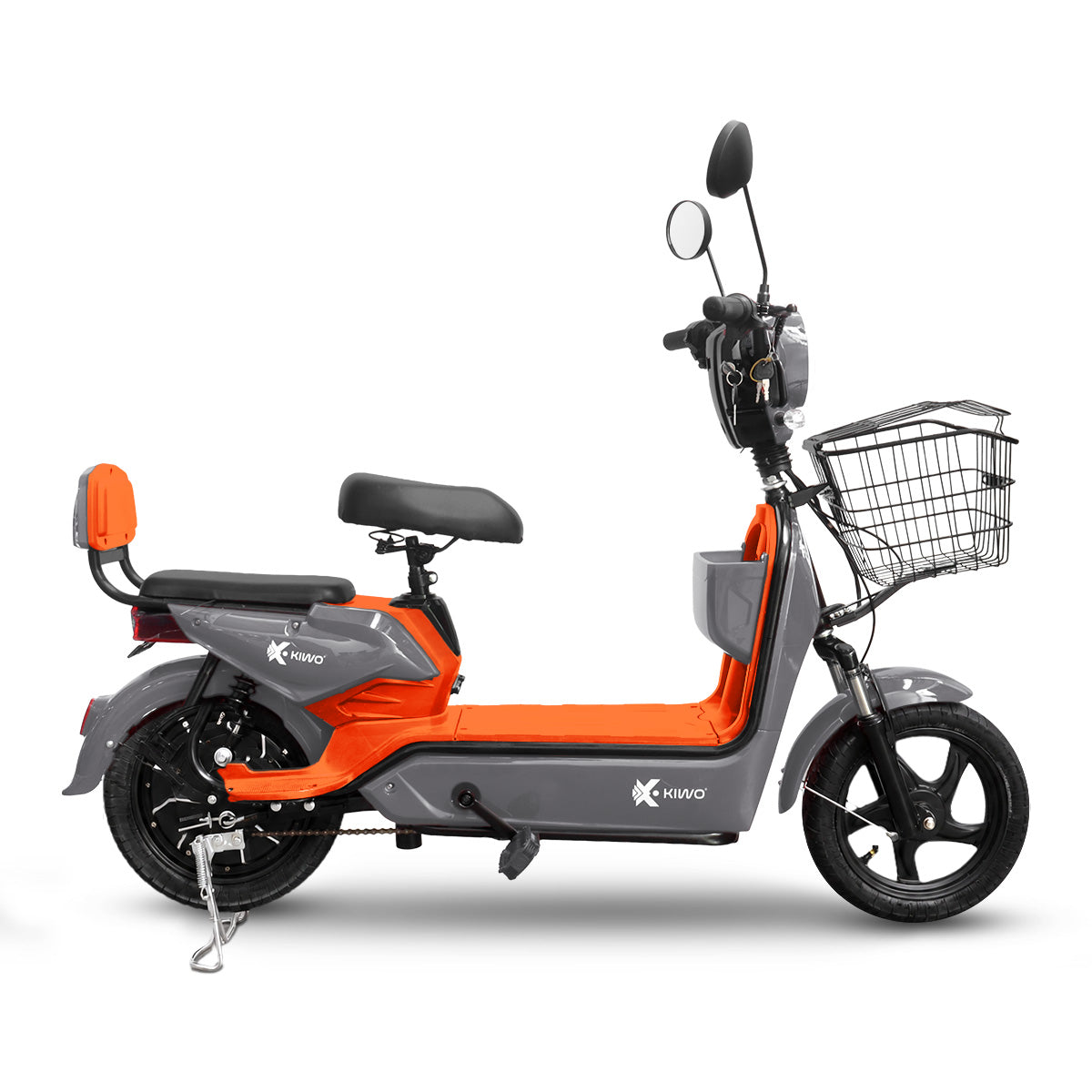 Bicicleta Eléctrica, Hikari, Color Gris/Naranja