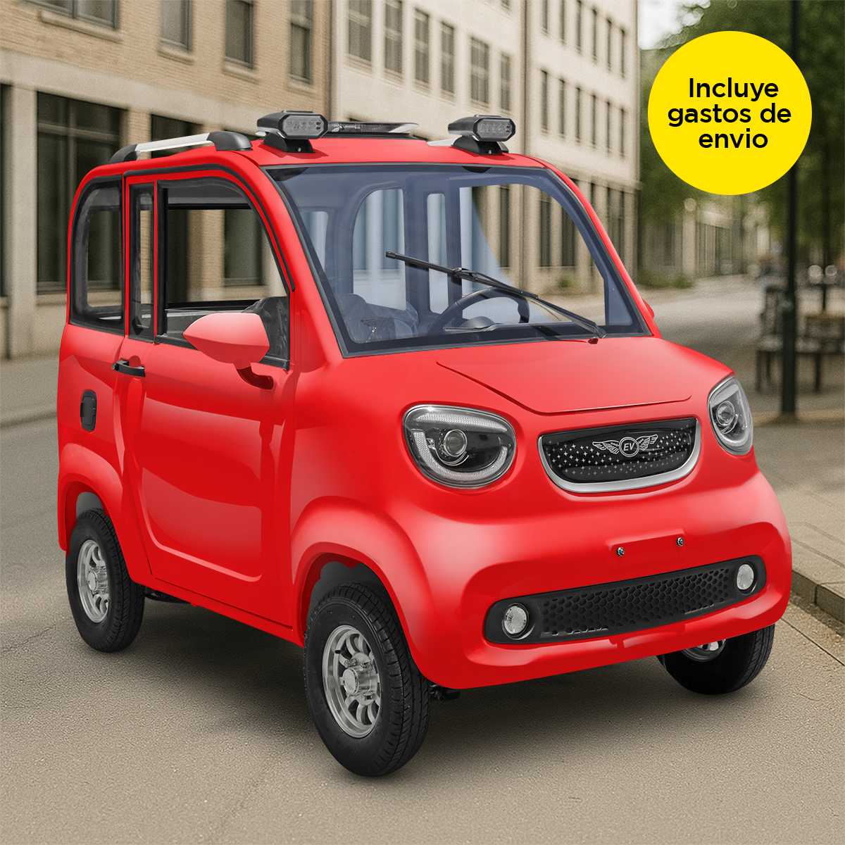 Vehículo Kiwo, E5, Color Rojo