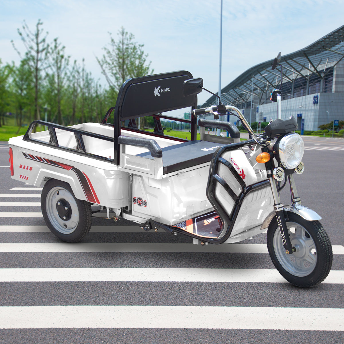 Triciclo de Carga Eléctrico, Kiwo color Blanco