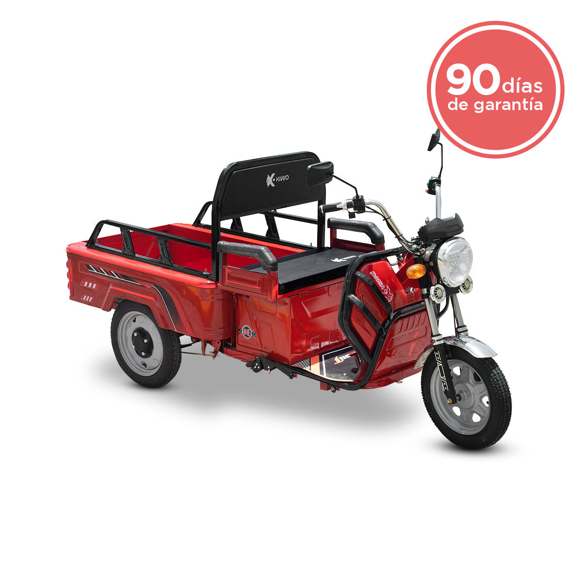 Triciclo de Carga Eléctrico, Kiwo color Rojo