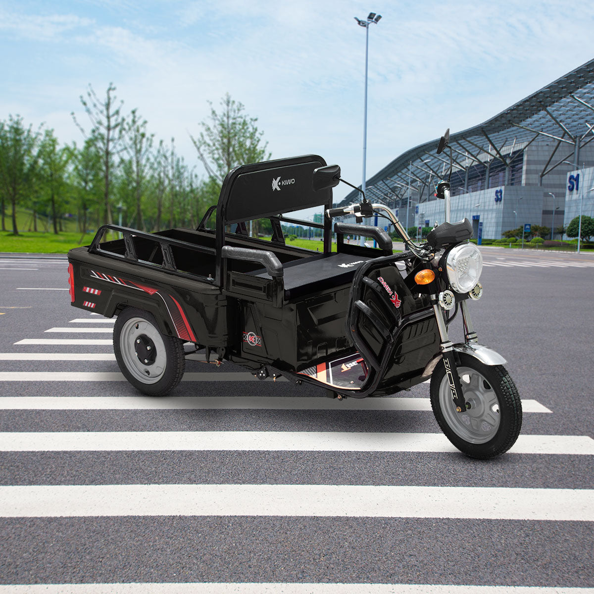 Triciclo de Carga Eléctrico, Kiwo Color Negro