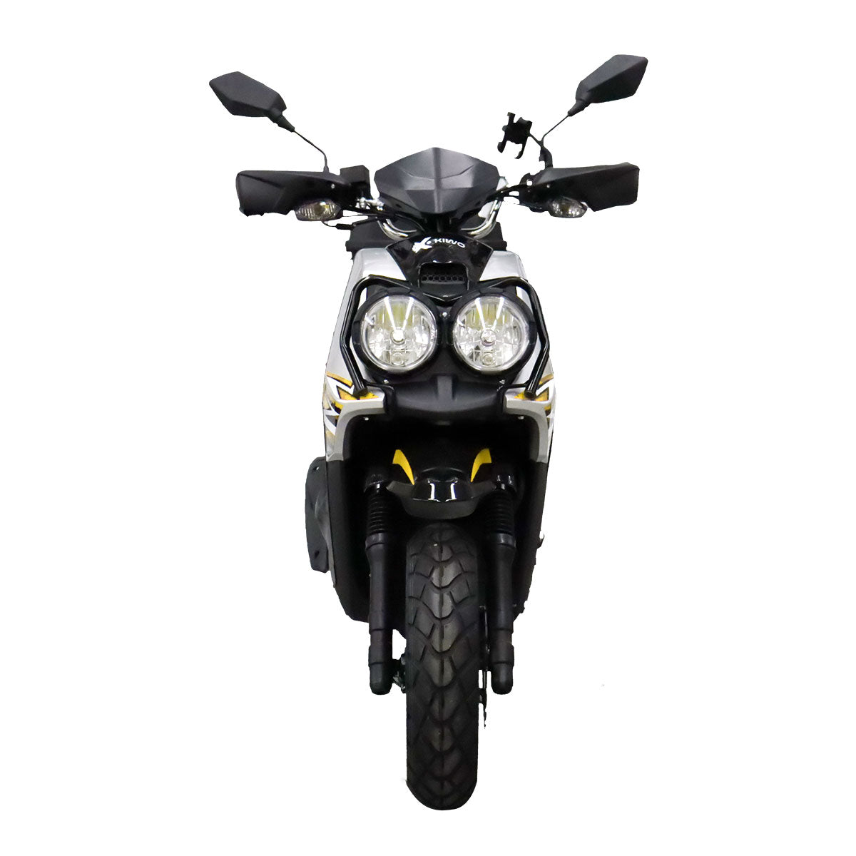 Motocicleta Kiwo KWS 150 2025, color Gris con Amarillo