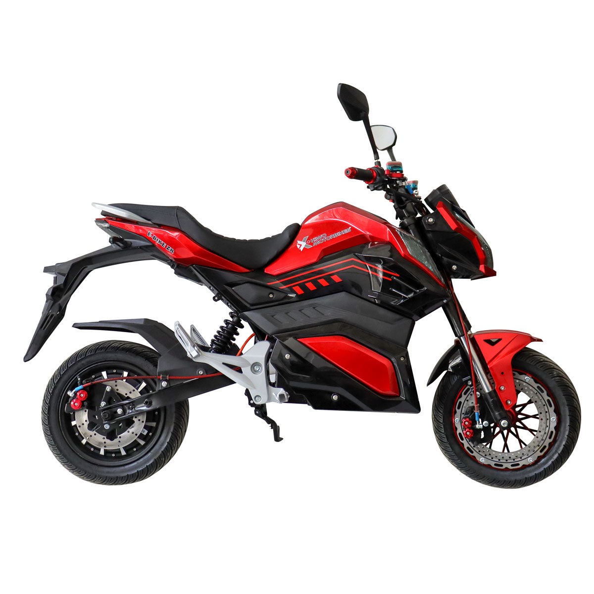 Motocicleta Eléctrica E-Bike ZR color Negro con Rojo