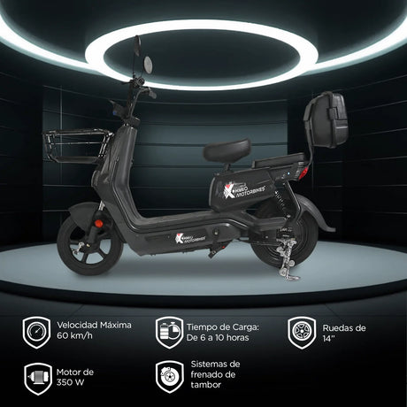 Bicicleta Eléctrica Kiwo color Negro 2023