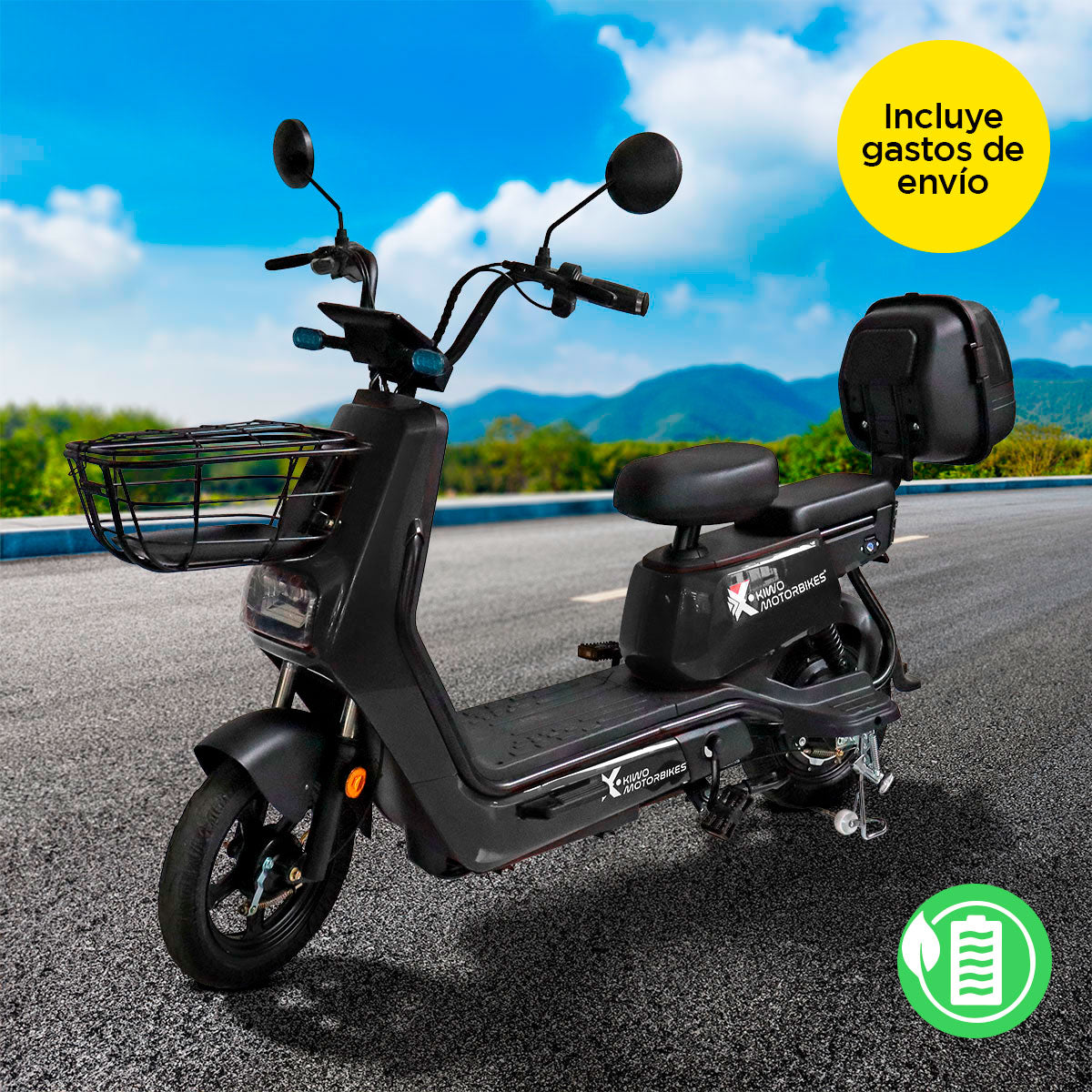 Bicicleta Eléctrica Kiwo color Negro 2023