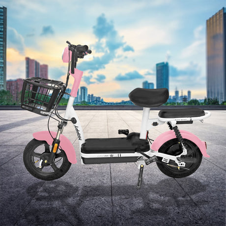 Bicicleta Eléctrica Kiwo GYE003, color Rosa
