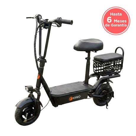 Scooter Eléctrico para Adultos con Asiento, Color Negro