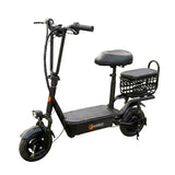 Scooter Eléctrico para Adultos con Asiento, Color Negro