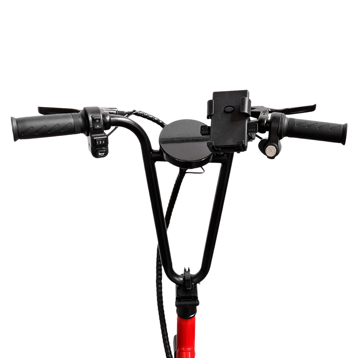Scooter Eléctrico para Adultos con Asiento, Color Rojo