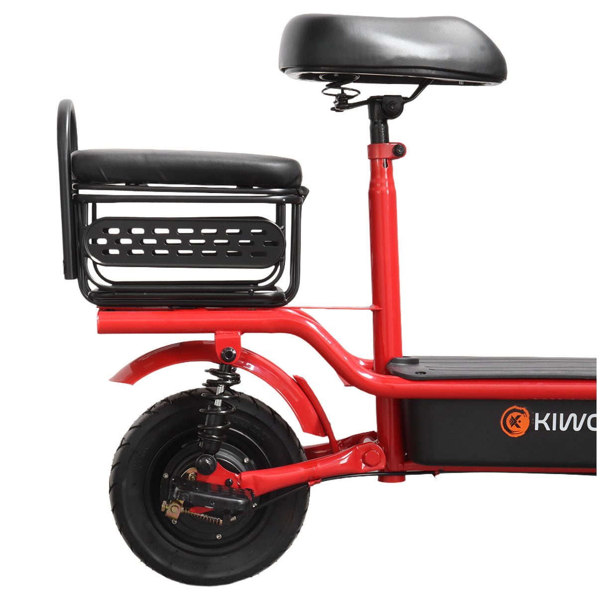 Scooter Eléctrico para Adultos con Asiento, Color Rojo