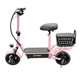 Scooter Eléctrico para Adultos con Asiento, Color Rosa