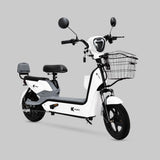 Bicicleta Eléctrica, Hikari, Color Blanco/Gris