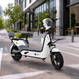 Bicicleta Eléctrica, Hikari, Color Blanco/Gris