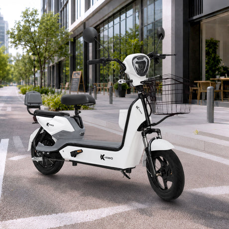 Bicicleta Eléctrica, Hikari, Color Blanco/Gris