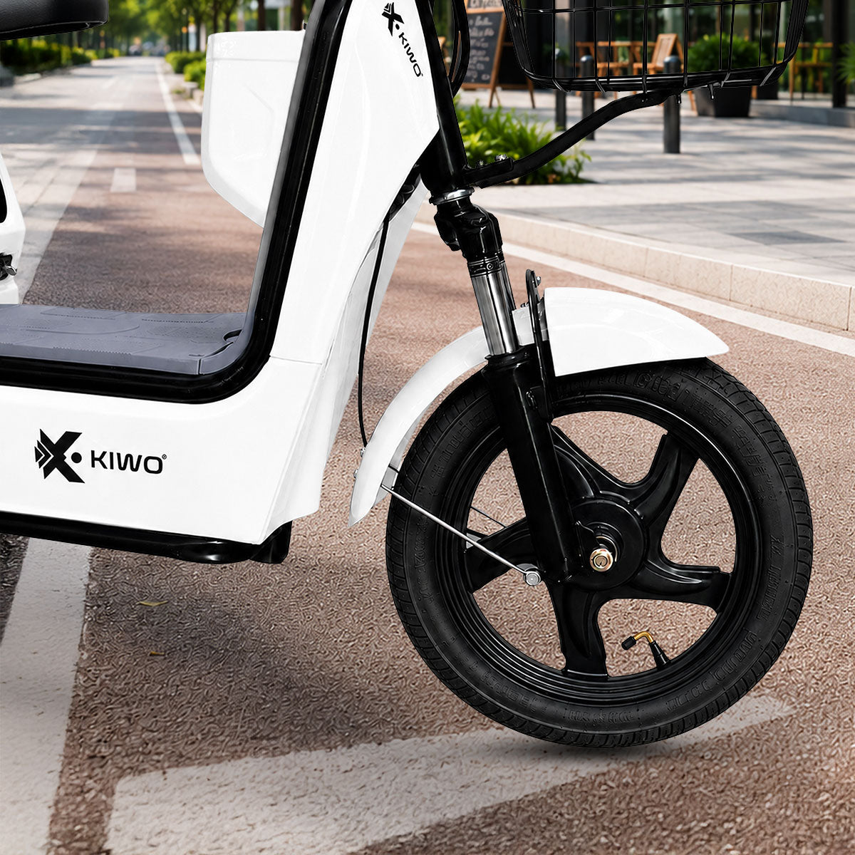 Bicicleta Eléctrica, Hikari, Color Blanco/Gris