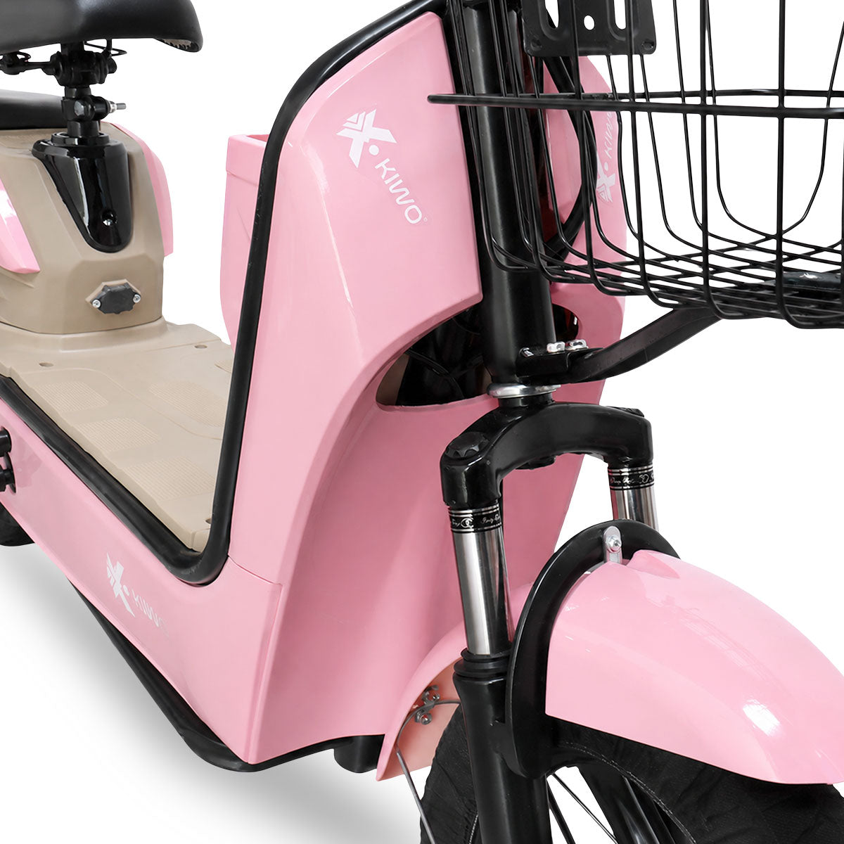 Bicicleta Eléctrica, Hikari, Color Rosa/Beige