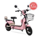 Bicicleta Eléctrica, Hikari, Color Rosa/Beige