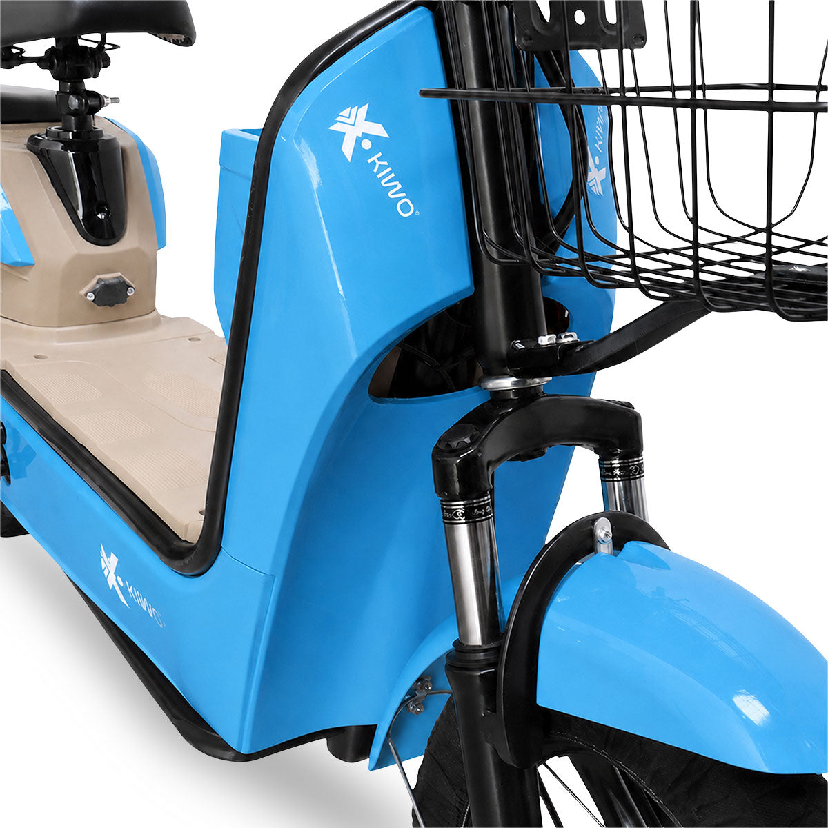 Bicicleta Eléctrica, Hikari, Color Azul/Beige