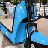 Bicicleta Eléctrica, Hikari, Color Azul/Beige