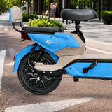 Bicicleta Eléctrica, Hikari, Color Azul/Beige