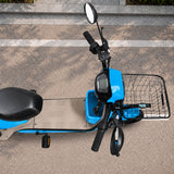 Bicicleta Eléctrica, Hikari, Color Azul/Beige