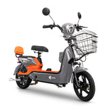 Bicicleta Eléctrica, Hikari, Color Gris/Naranja