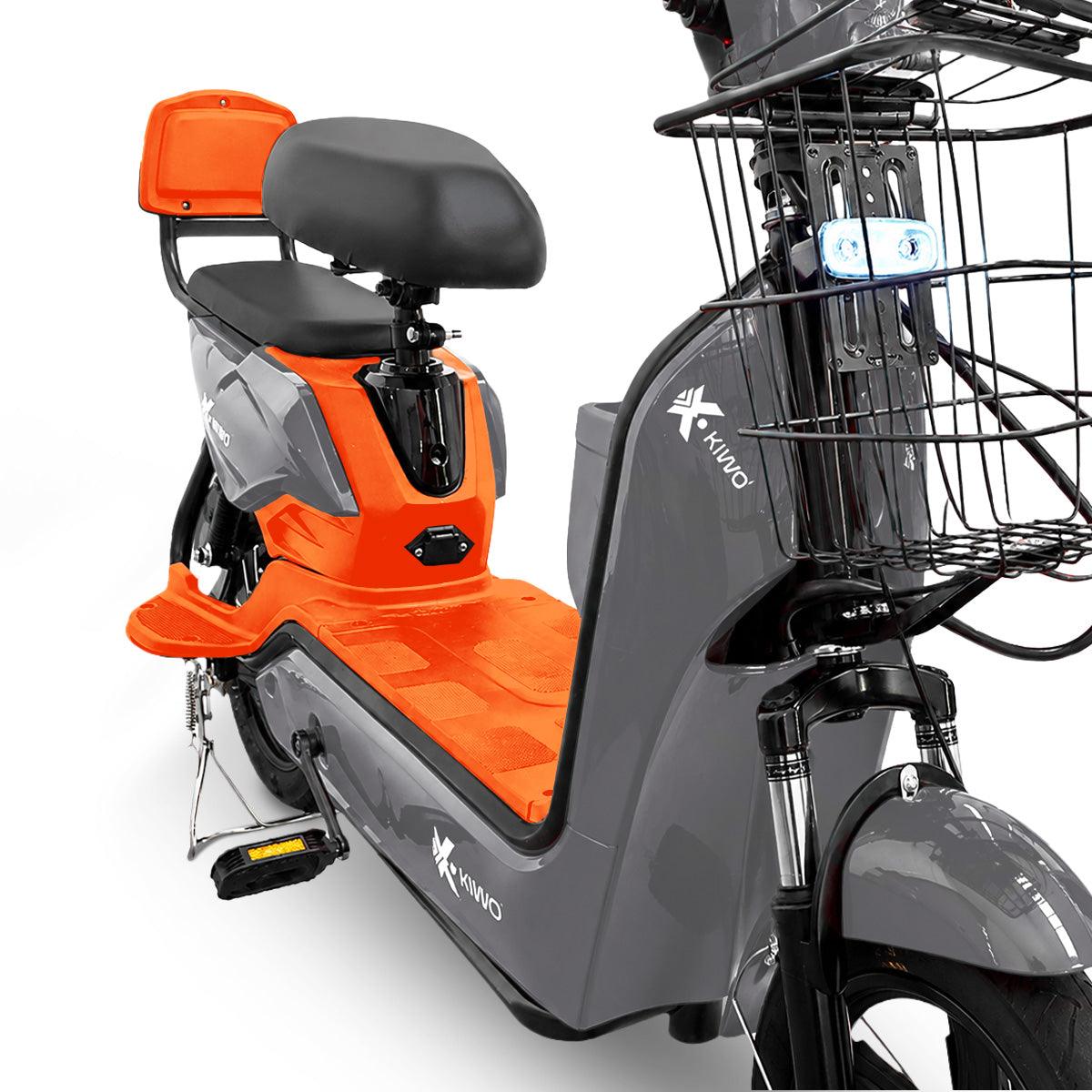 Bicicleta Eléctrica, Hikari, Color Gris/Naranja