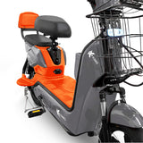 Bicicleta Eléctrica, Hikari, Color Gris/Naranja