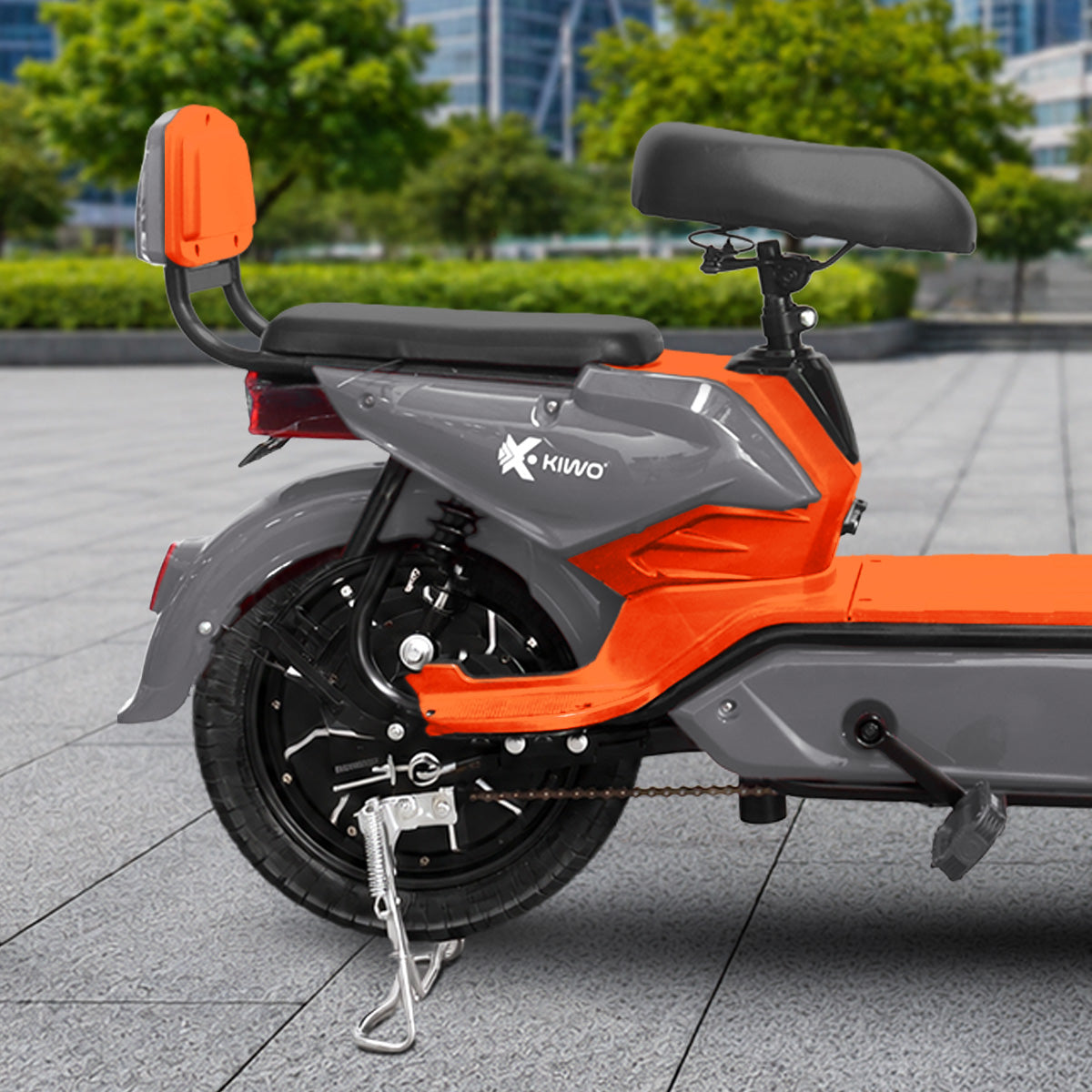 Bicicleta Eléctrica, Hikari, Color Gris/Naranja