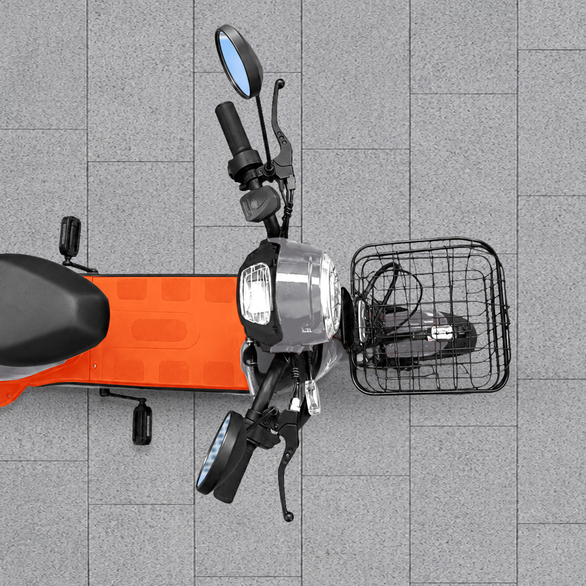 Bicicleta Eléctrica, Hikari, Color Gris/Naranja