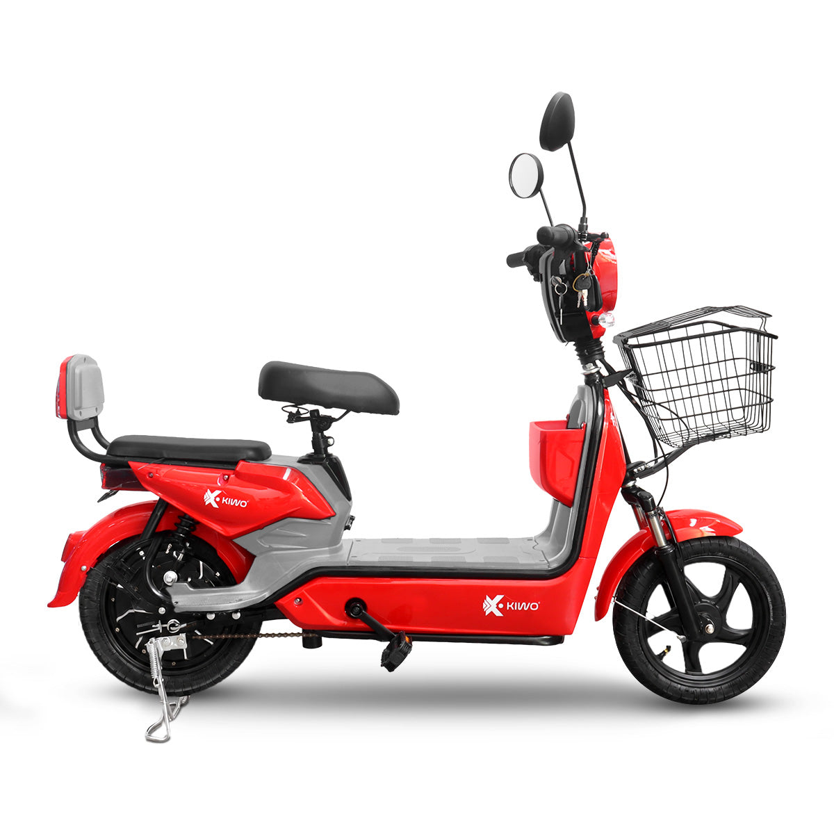 Bicicleta Eléctrica, Hikari, Color Rojo/Gris
