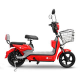 Bicicleta Eléctrica, Hikari, Color Rojo/Gris