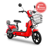 Bicicleta Eléctrica, Hikari, Color Rojo/Gris