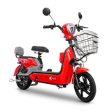Bicicleta Eléctrica, Hikari, Color Rojo/Gris