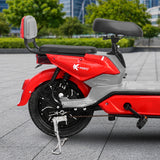 Bicicleta Eléctrica, Hikari, Color Rojo/Gris