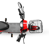 Bicicleta Eléctrica, Hikari, Color Rojo/Gris