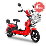 Bicicleta Eléctrica, Hikari, Color Rojo/Negro