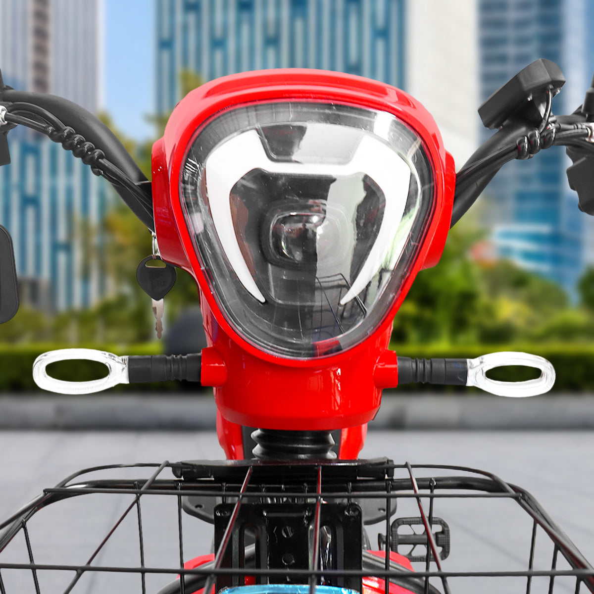 Bicicleta Eléctrica, Hikari, Color Rojo/Negro