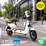 Bicicleta Eléctrica, Hikari, Color Blanco