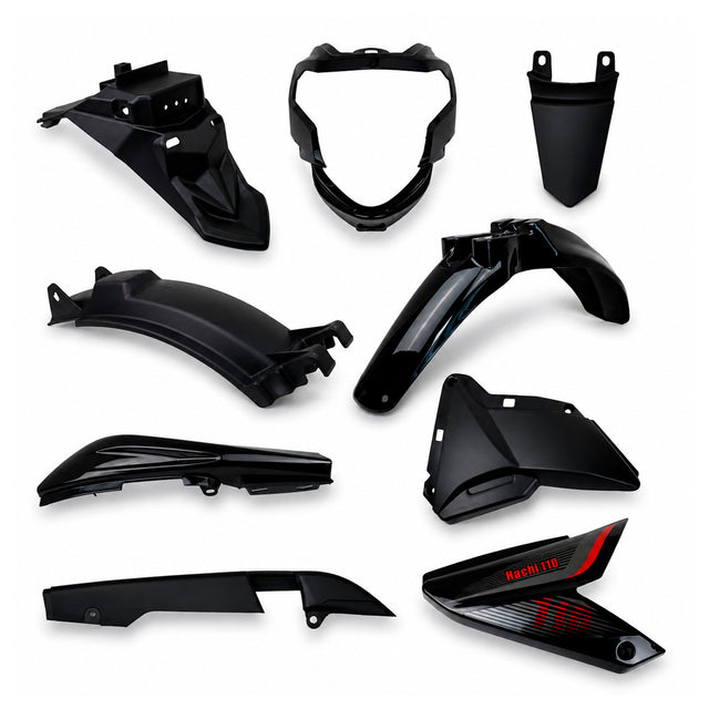 Accesorios de Plástico Negros, HACHI110