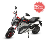 Motocicleta Eléctrica E-Bike ZR color Plata con Negro, Marca Kiwo